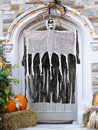 ハロウィン ハロウィーンの装飾灰色のポリエステル繊維ハロウィーンの骨格の小道具