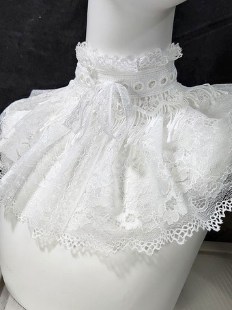 ホワイト ロリータチョッカーボウレースアクセサリーポリエステル繊維その他のロリータアクセサリー ブラック