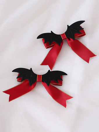 レッド ゴシックロリータブラックボウボウポリエステル繊維その他ロリータアクセサリー