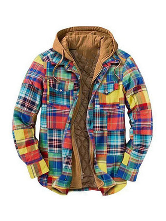 Verde azuladoChaquetas y abrigos de hombres chaquetas para hombres chaquetas de hombres chic a cuadros gris gris khaki de moda