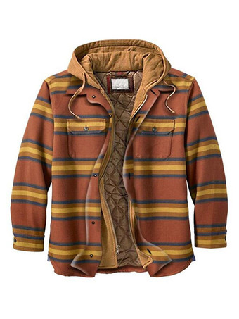 AmarilloChaqueta Para Hombre A Cuadros Algodón Fibras Moderna