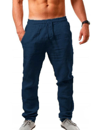 Bleu MarinePantalon Homme Chic Taille Naturelle Droite Kaki Pantalon Homme