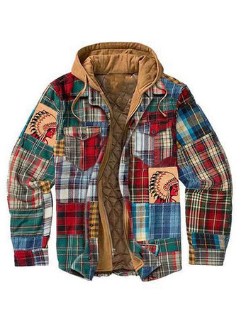 rojo Chaquetas y abrigos de hombres chaquetas para hombres chaquetas de hombres chic a cuadros gris gris khaki de moda