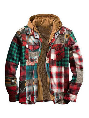 Color borgoñaChaquetas y abrigos de hombres chaquetas para hombres chaquetas de hombres chic a cuadros gris gris khaki de moda