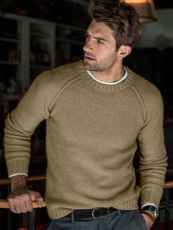 OlivePulls pour hommes Pulls pour hommes Bijou Col d'hiver Jaune Noir