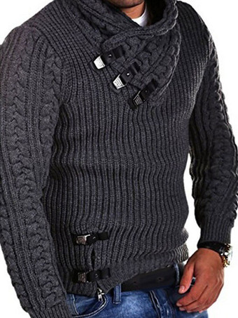 gris foncé Pulls Homme Pulls Tricots Bijou Hiver Blanc Gris