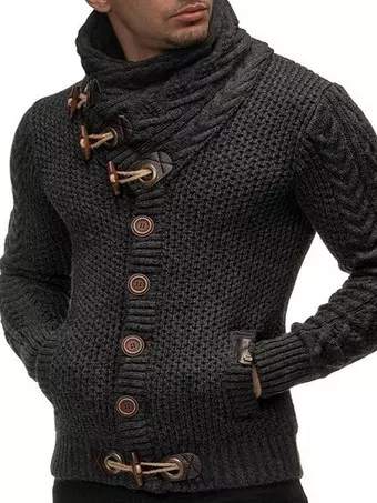 Suéteres de hombre Jersey de hombre Prendas de punto Cuello alto
