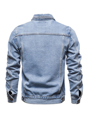 男性の男性の男性のジャケットとコートジャケットのジャケット - 男性のジャケットシックなライトスカイブルーライトスカイブルースタイリッシュ