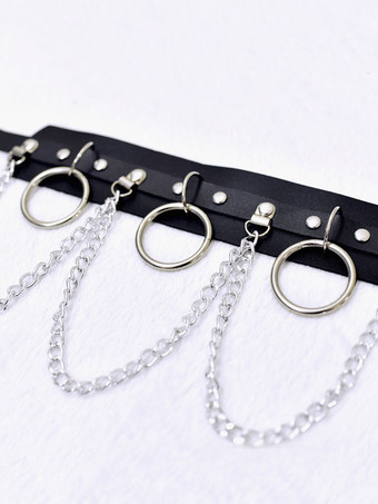 ロリータメタル ネックレス メタルディテールメタリック ロリータアクセサリー ブラック