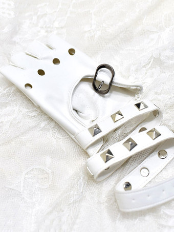 ゴシックロリータメタリックオーバースリーブリベットメタルディテールメタルロリータアクセサリー ブラック