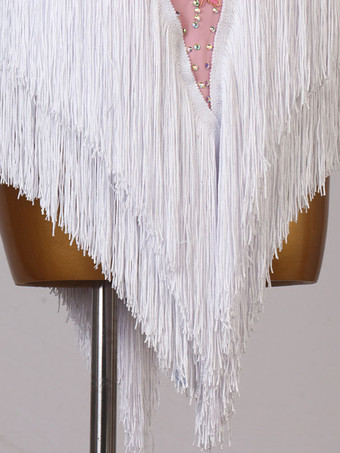 ラテンダンスドレスピンクの女性のライクラスパンデックスドレスダンスコスチューム