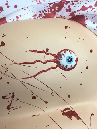 ハロウィン 大人の赤目ボールの装飾のためのハロウィーンの怖いコスチュームポリエステルファイバーショーツホリデーコスチューム