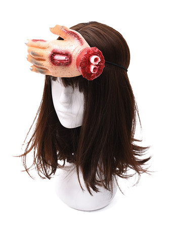 ハロウィン 大人のライトグレーのポリエステル繊維悪魔の帽子のハロウィーンの怖い装飾休日の装飾