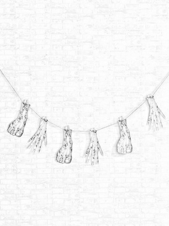 ホワイト ハロウィン ハロウィーンの装飾白いポリエステル繊維怖い壁の装飾