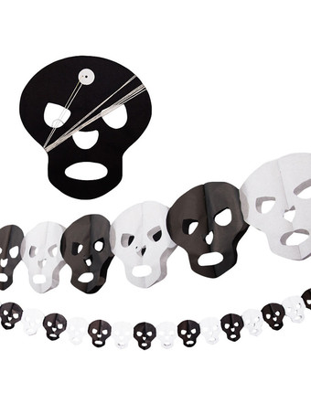 ブラック ハロウィンデコレーションイエローパンプキンペーパーペーパーガーランド