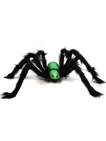 グリーン ハロウィン ハロウィーンの装飾黄色のポリエステルファイバースパイダー怖い小道具
