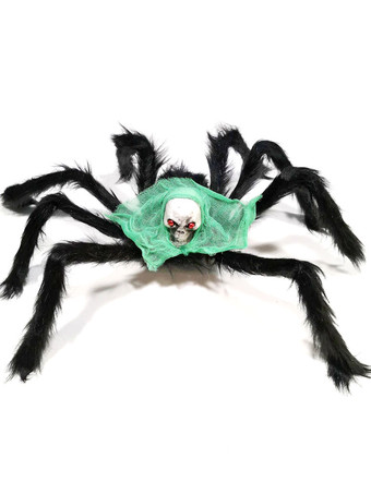 グリーン ハロウィン ハロウィーンの動物の装飾赤いポリエステル繊維スパイダー小道具