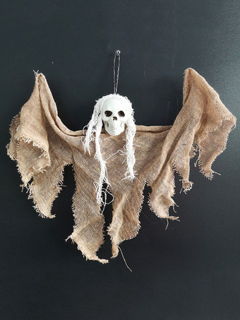 カーキ ハロウィン ハロウィーン怖い装飾白い頭蓋骨ポリエステル繊維壁の装飾