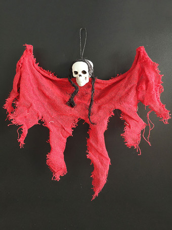 レッド ハロウィン ハロウィーン怖い装飾白い頭蓋骨ポリエステル繊維壁の装飾
