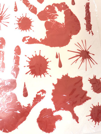 ワインレッド ハロウィン ハロウィーン怖い装飾ブルゴーニュ紙ステッカー