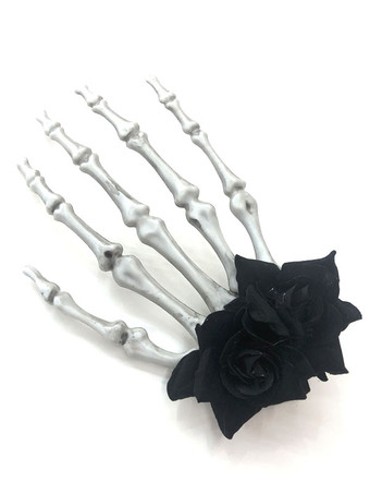 ブラック ハロウィン ハロウィーンの帽子赤いプラスチック製のヘアピンバラの花は怖いヘアピンを飾る