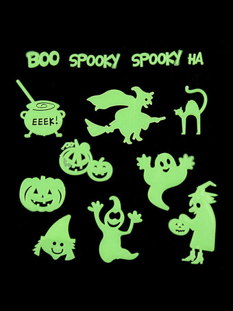 グラスグリーンハロウィンデコレーショングラスグリーンポリエステルファイバーステッカー