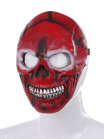 レッド 子供のためのハロウィーンの怖いマスクプラスチックマスカレードコスチュームアクセサリー