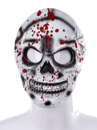 PVC Costume Masks Scary White Full Face Masquerade Masks Hip-hop Dancer  Masks