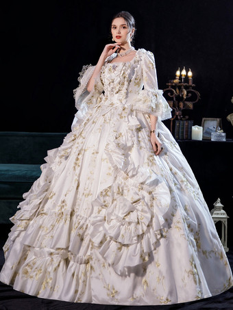 レトロコスチューム、中世ロココ調パーティープロムドレス、ロイヤルバロック貴族の宮廷ドレス