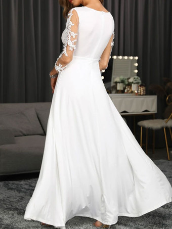 ブラック マザードレス ジュエルネック 3/4 丈 袖 シース アップリケ ウェディング ゲストドレス 無料カスタマイズ