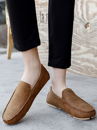 メンズ スリッポンローファー ヴィーガンレザー カジュアルローファー