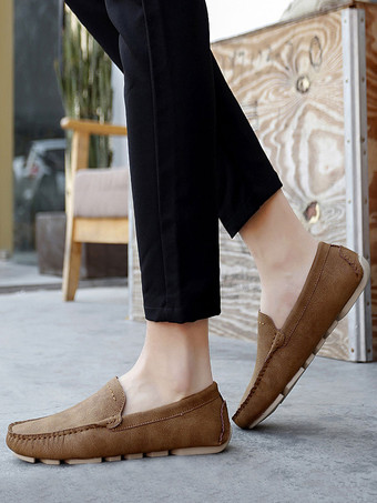 メンズ スリッポンローファー ヴィーガンレザー カジュアルローファー