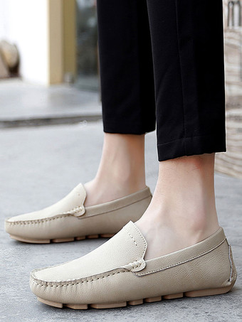 メンズ スリッポンローファー ヴィーガンレザー カジュアルローファー