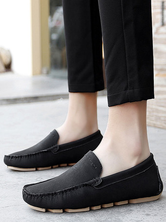 メンズ スリッポンローファー ヴィーガンレザー カジュアルローファー