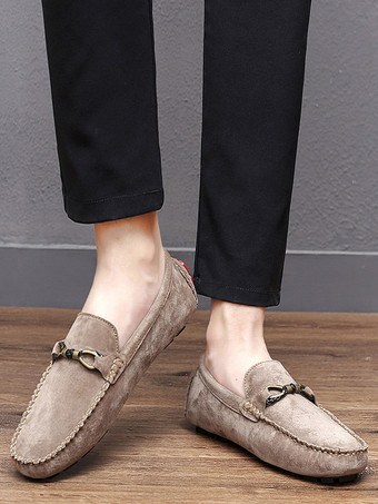 メンズ 暖かい冬用ドライビングホースビットローファー（メタル付き）