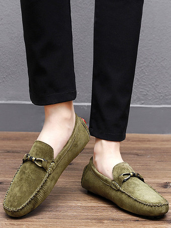 メンズ 暖かい冬用ドライビングホースビットローファー（メタル付き）