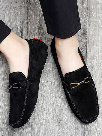 メンズ 暖かい冬用ドライビングホースビットローファー（メタル付き）