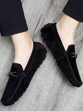 メンズ 暖かい冬用ドライビングホースビットローファー（メタル付き）