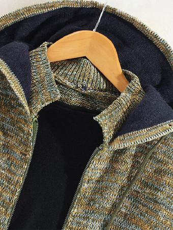 男性用衣類カーディガン男性用セーター男性用カーディガンシックな長袖グリーングリーンスタイリッシュ