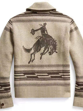 紳士服メンズカジュアルカーディガンメンズセーターメンズカーディガンカジュアルアートワーク長袖スペシャルカーキカーキ