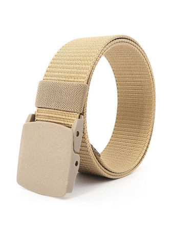 カーキ シックなメンズベルトキャンバス