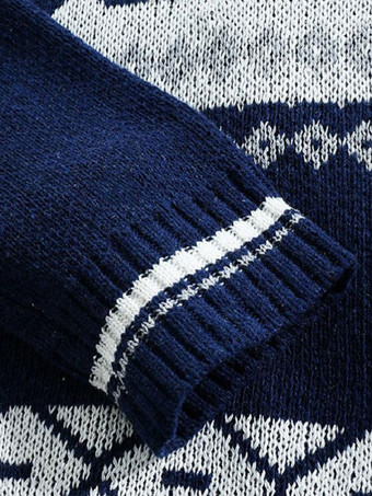 Abbigliamento da uomo Cardigan da uomo Maglioni da uomo Cardigan da uomo Casual Geometrico Maniche lunghe Alla moda Blu Blu