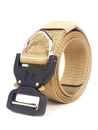 caqui Cinturón de lona elegante para hombre