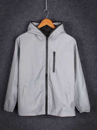 ユニセックス ナイトランニングジャケット スパンコール ヒップホップ 反射ジャケット