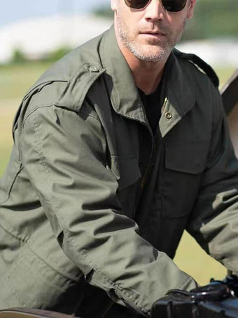 メンズジャケットジッパーポリエステルスマート