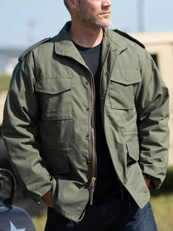 メンズジャケットジッパーポリエステルスマート