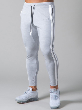 GrisPantalones para hombre Pantalón de chándal de corte cónico con bloques de color informal Pantalón de chándal azul marino oscuro