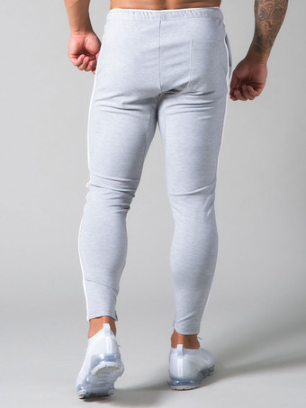 Pantalones para hombre Pantalón de chándal de corte cónico con bloques de color informal Pantalón de chándal azul marino oscuro