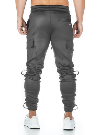 Men Trousers Chic Tapered Fit Sweatpants Black Pants