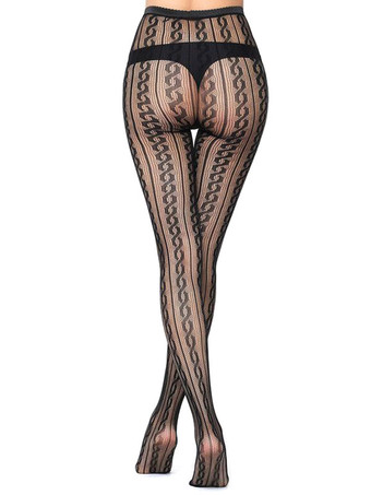 女性のためのホーザリーブラックシアー幾何学的カットアウトナイロンシアーセクシーホーザリー